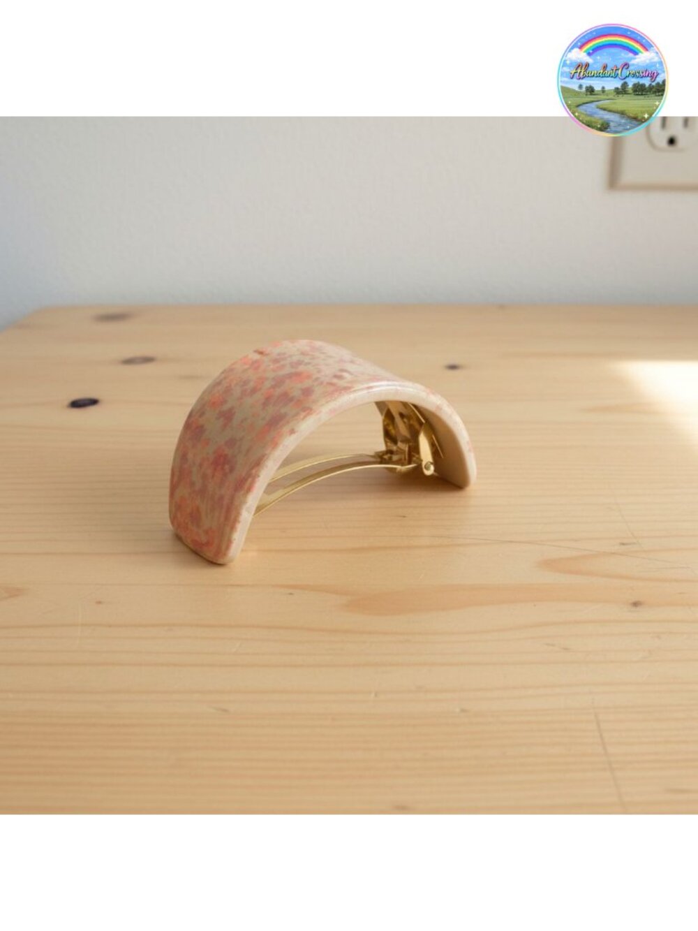 French Hair Barrette Automatic Strong Hold Grip Cellulose Acetate